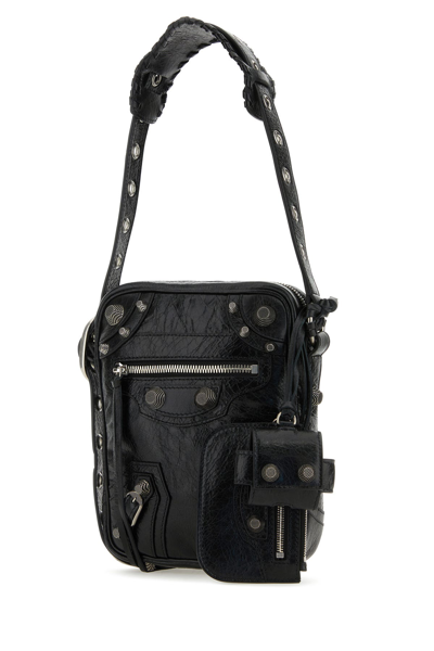 Balenciaga Le Cagole Embellished Textured-leather Messenger Bag