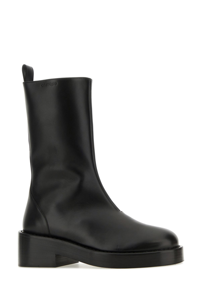 Courrèges Courreges Black Leather Ankle Boots