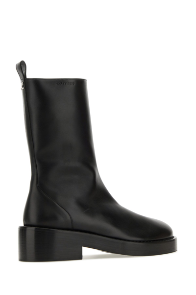 Courrèges Courreges Black Leather Ankle Boots