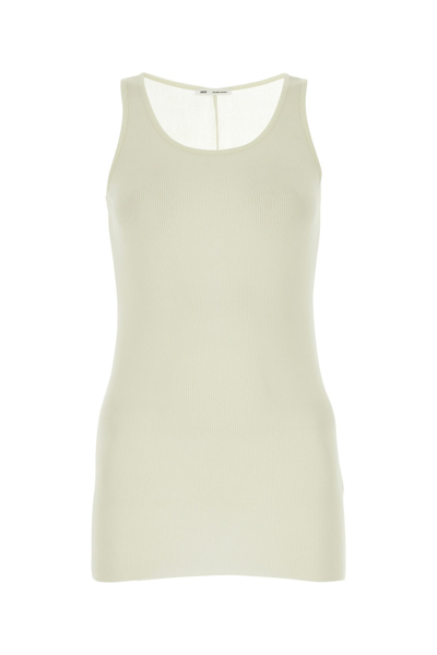 Ami Alexandre Mattiussi Ami Paris Ivory Viscose Blend Tank Top