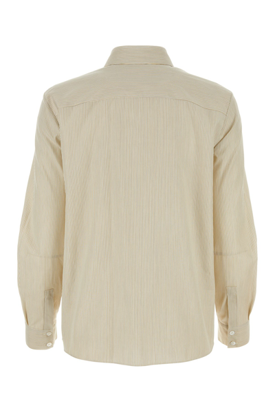 The Row Ivory Printed Poplin Side Shirt