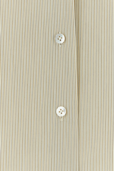 The Row Ivory Printed Poplin Side Shirt