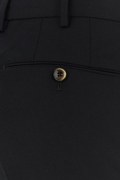 Pt Torino Tailored Stretch-wool Trousers In Black