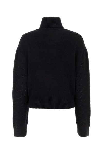 Blumarine Ribbed Alpaca Blend Sweater With Cropped Cut