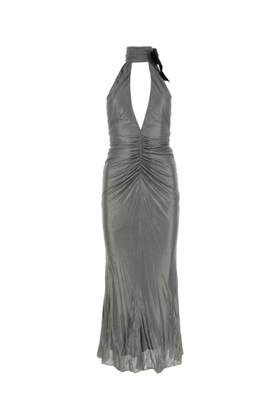 Alessandra Rich Halterneck Open-back Evening Dress