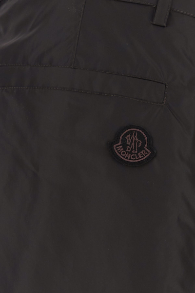 Moncler Nylon Pant With Waist Belt Loops And Drawstrings