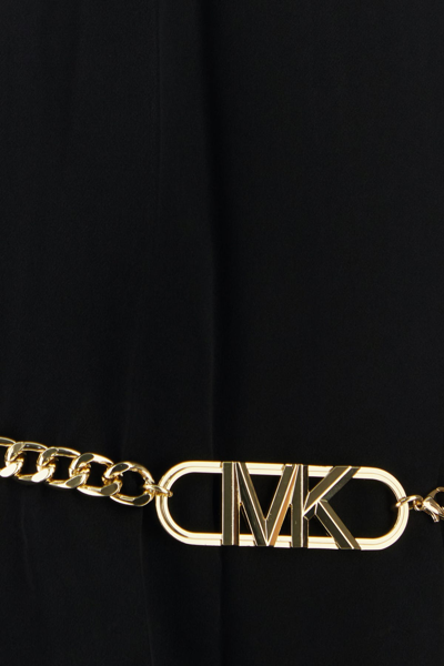 Michael Michael Kors Michael By Michael Kors Black Jacquard Mini Dress