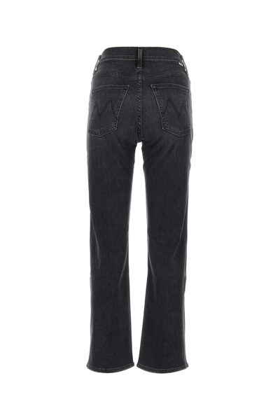 Mother Black Stretch Denim The Ditcher Zip Ankle Jeans In Multi