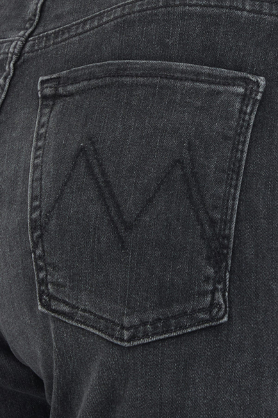Mother Black Stretch Denim The Ditcher Zip Ankle Jeans In Multi