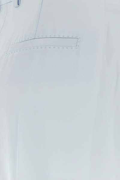 Bottega Veneta Pantalone In Twill Azzurro Pastello Donna