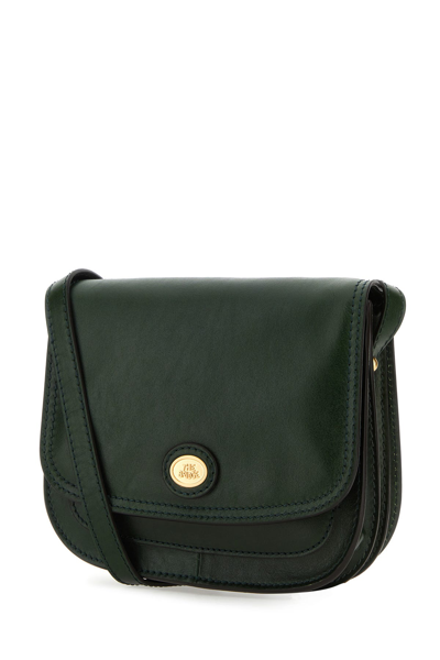 The Bridge Green Bottle Leather Story Crossbody Bag