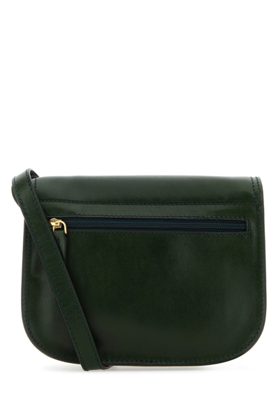 The Bridge Green Bottle Leather Story Crossbody Bag