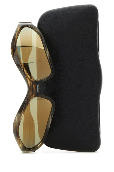 Balenciaga Multicolor Acetate Fennec Oval Sunglasses