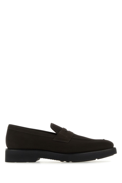 Church's Suede Calfskin Moccasin Loafers With Lightweight Eva Sole In Dark Brown