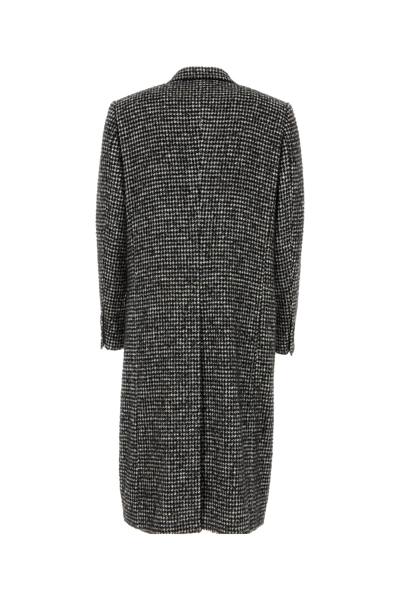 Dolce & Gabbana Double-breasted Wool Houndstooth Coat