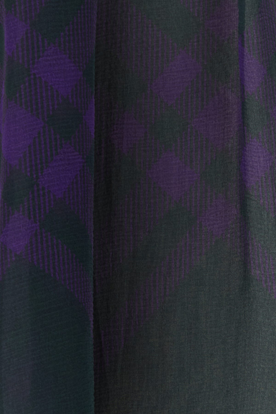 Burberry Check Silk Chiffon Blouse