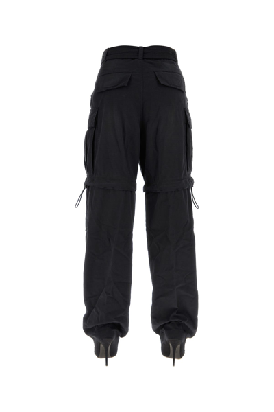 Balenciaga Stonewashed Cotton Cargo Pantaboots With Detachable Belt