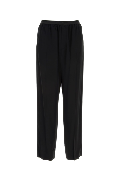 Balenciaga Ironed Pleats Twill Wide-leg Pant