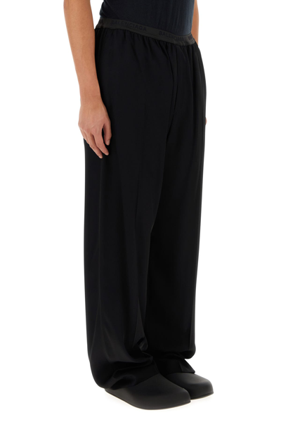 Balenciaga Ironed Pleats Twill Wide-leg Pant