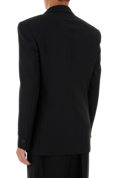 Versace Structured Wool Blazer With Back Slit