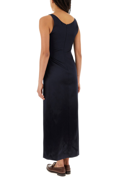 Fendi Abito In Raso Blu Notte  Donna