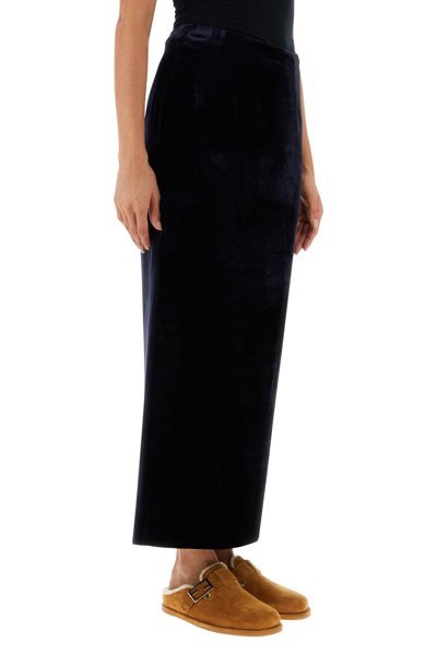 Fendi Zip-embellished Velvet Maxi Skirt