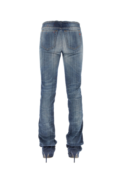 Diesel Distressed Stonewashed Denim Pantaboots