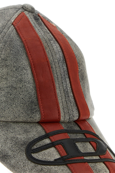 Diesel Capello Da Baseball C-olav In Pelle Stampata  Uomo