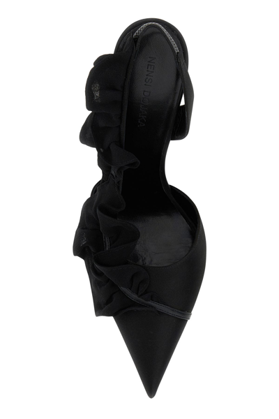 Nensi Dojaka Woman Pumps Black Size 8 Textile Fibers In Black