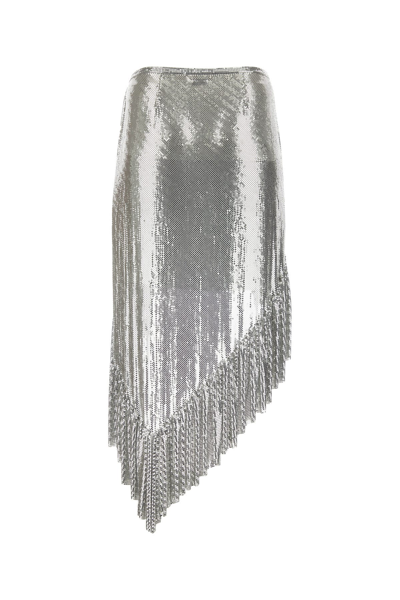 Rabanne Metallic Skirt With Chain Mail Detailing