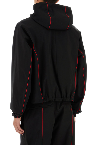 Ferragamo Contrast-piping Drawstring Lightweight Jacket