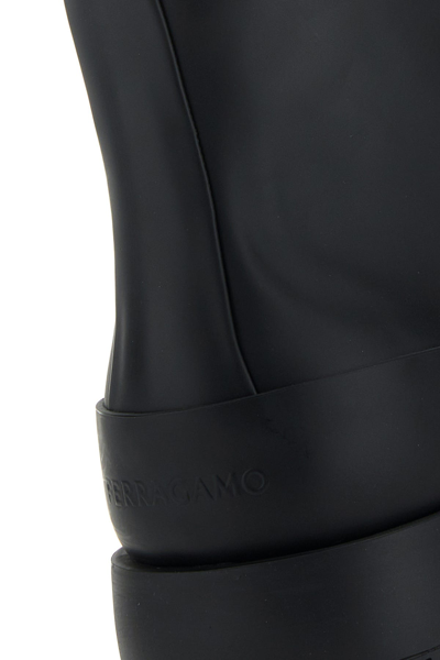 Ferragamo Men's Lug-sole Leather Combat Boots