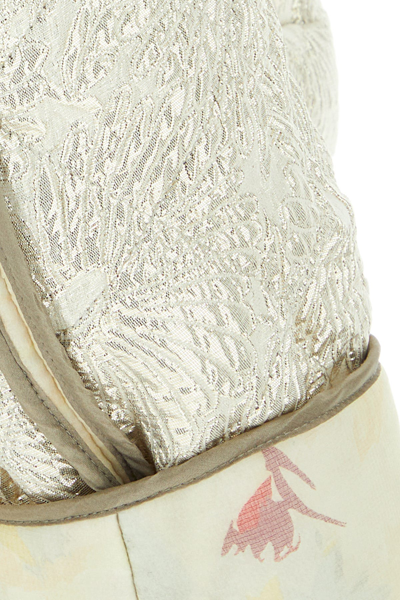 Dries Van Noten Platinum Silk Blend Bomber Jacket