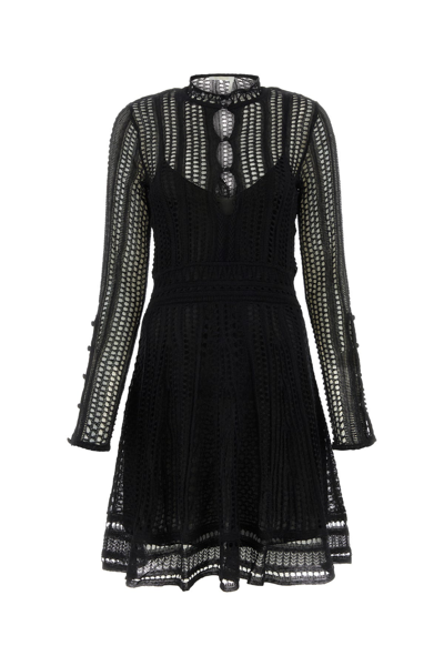 Chloé Chloe Black Linen Blend Mini Dress
