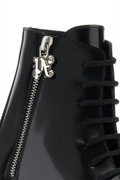Palm Angels Combat Boots In Leather