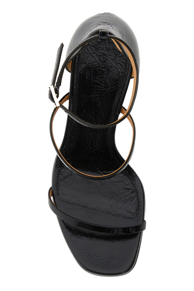 Off-white Lollipop Strappy Heel Sandals Woman Sandals Black Size 8 Calfskin