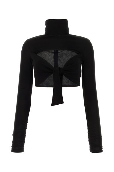 Msgm Top In Viscosa Nera Donna