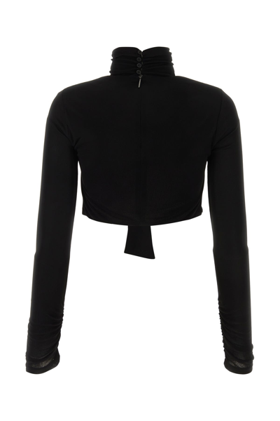 Msgm Top In Viscosa Nera Donna