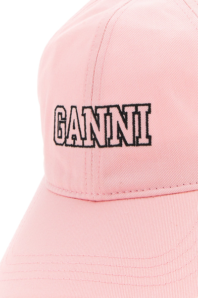 Ganni Baseball Cap With Logo Embroidery