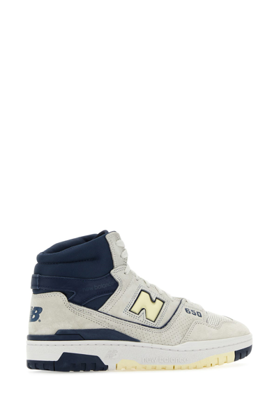 New Balance High-top Sneakers With Contrast Sole And Perforated Toe Box