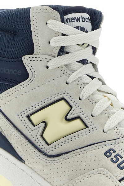 New Balance High-top Sneakers With Contrast Sole And Perforated Toe Box