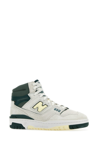 New Balance High-top Sneakers With Contrast Sole And Perforated Toe Box
