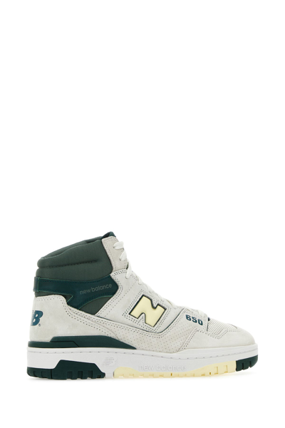 New Balance High-top Sneakers With Contrast Sole And Perforated Toe Box