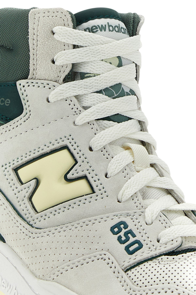 New Balance High-top Sneakers With Contrast Sole And Perforated Toe Box