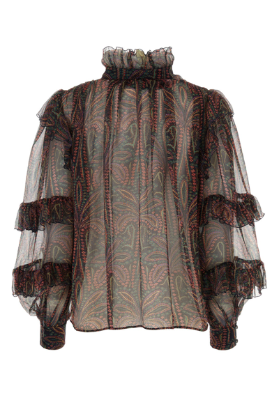 Etro Blusa In Crepe Stampato Donna