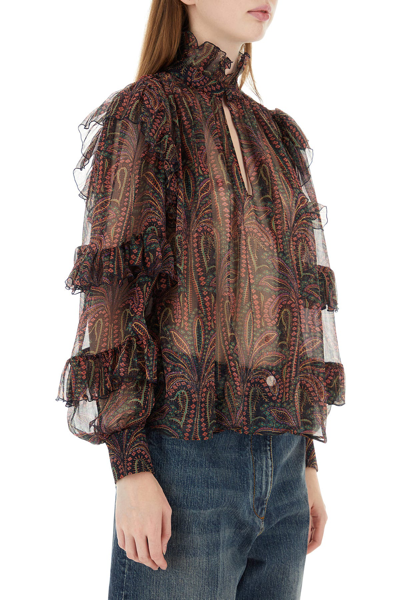 Etro Blusa In Crepe Stampato Donna