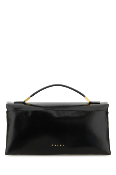Marni Borsa A Mano Prisma In Pelle Nera Donna