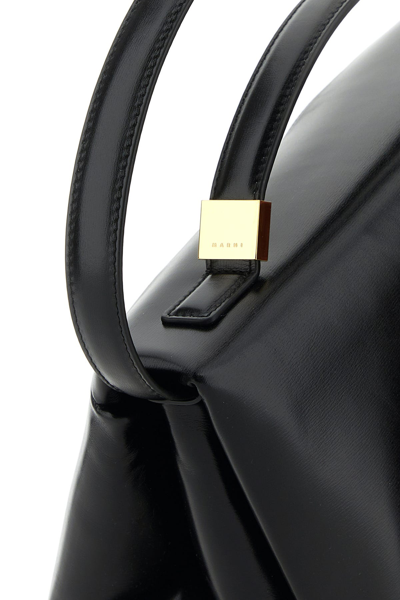 Marni Borsa A Mano Prisma In Pelle Nera Donna