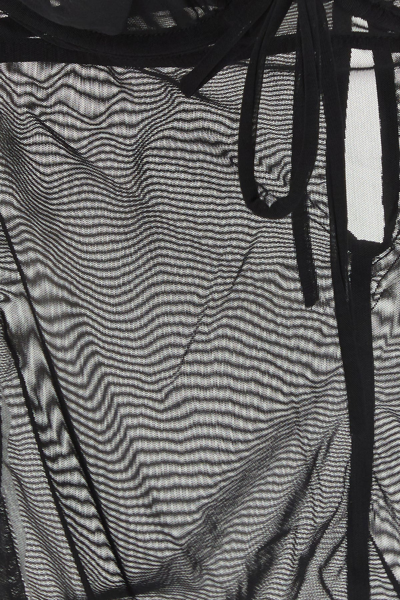 Y/project Sheer Bodysuit With Ruffle And Bow Accents In Animal Print