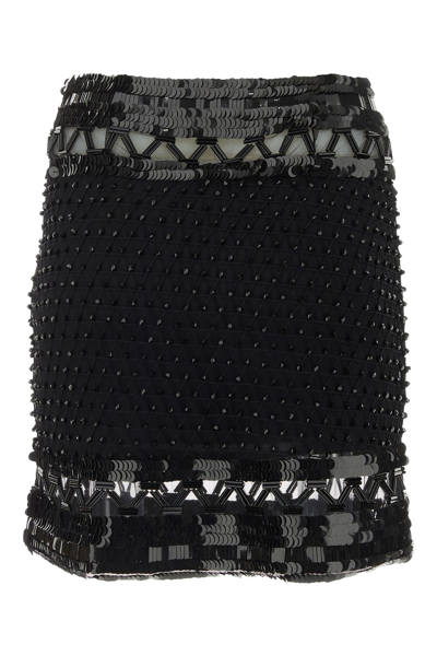 Alberta Ferretti Alberta Ferreti Embellished Mesh Mini Skirt